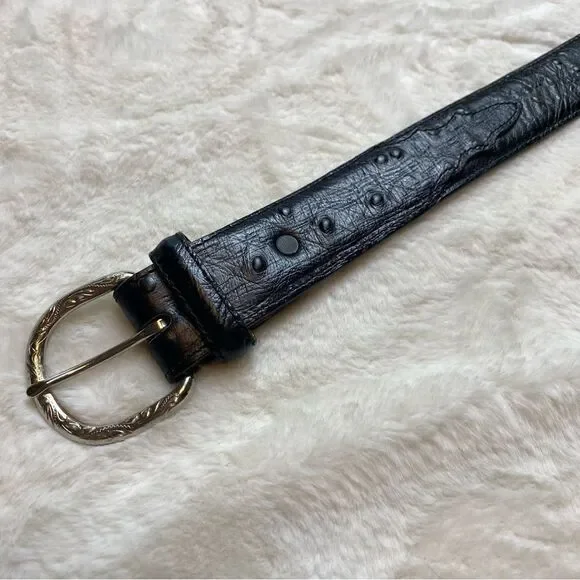 Black Leather Belt Size 50 - Picture 4 of 9